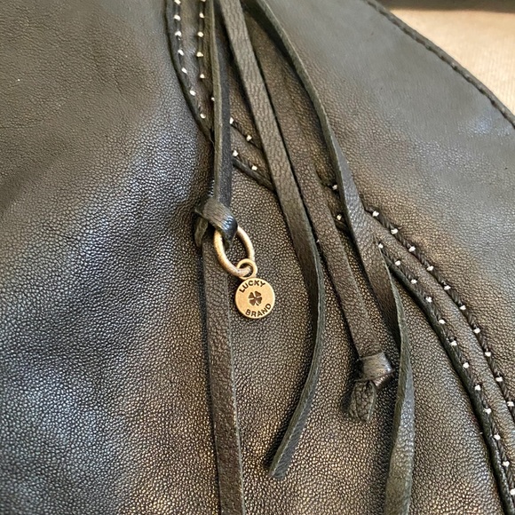 Black Leather Lucky Brand Purse - Picture 3 of 5